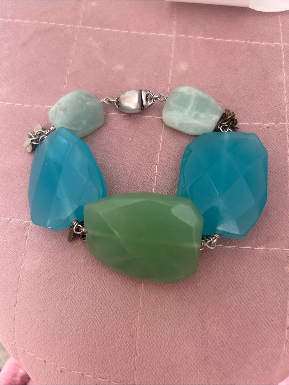 Chicos blue stone bracelet